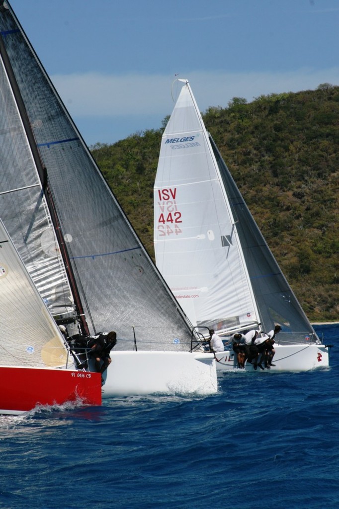 CSA Spinnaker 2 start - St. Croix Yacht Club Hospice Regatta © Rob Jones